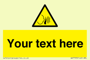 Custom warning sudden loud noise